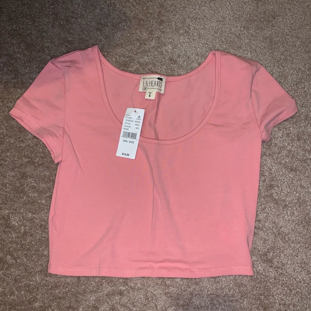 Pink pacsun crop top new with tags size small